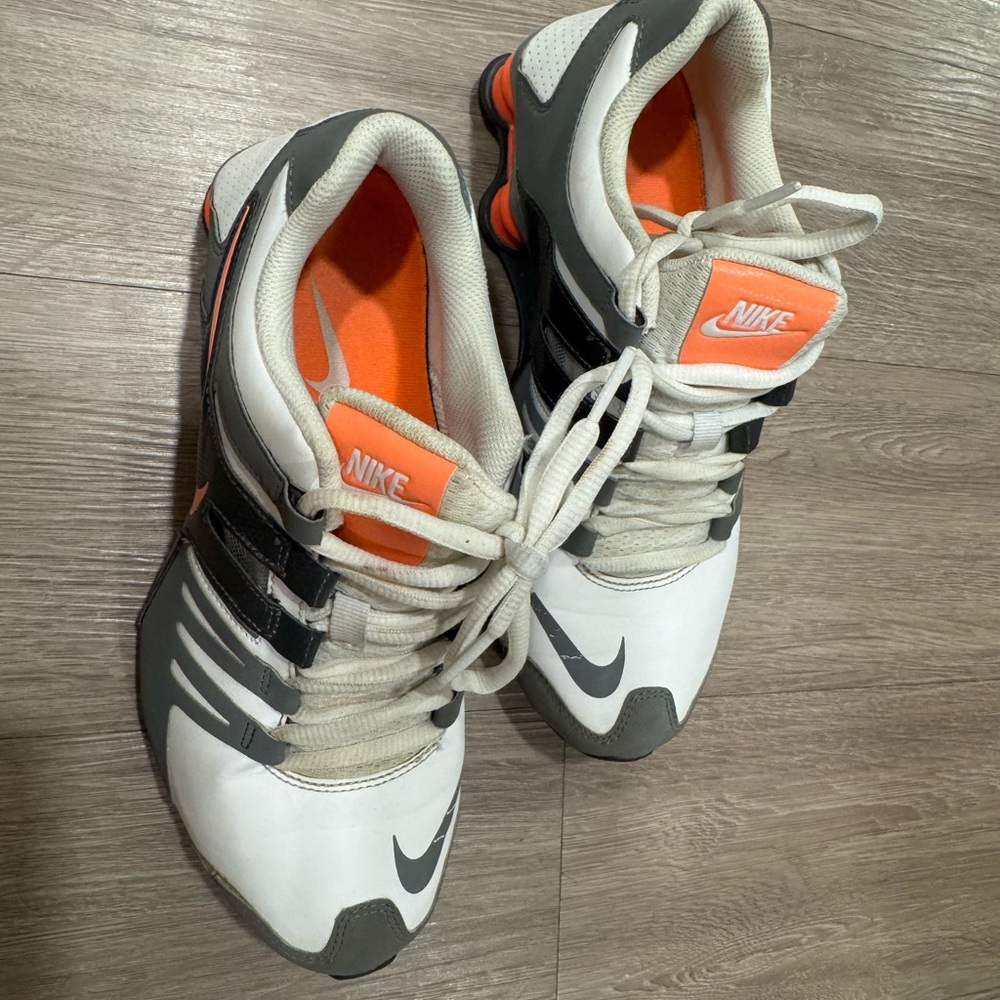 Nike Men's/women’s White and Gray orange Sneakers